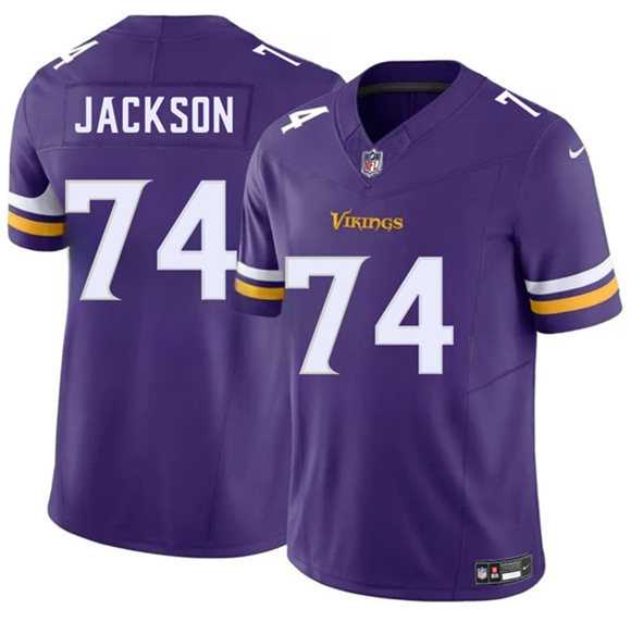 Men & Women & Youth Minnesota Vikings #74 Donovan Jackson Purple 2025 Draft F.U.S.E. Vapor Untouchable Limited Stitched Jersey->minnesota vikings->NFL Jersey